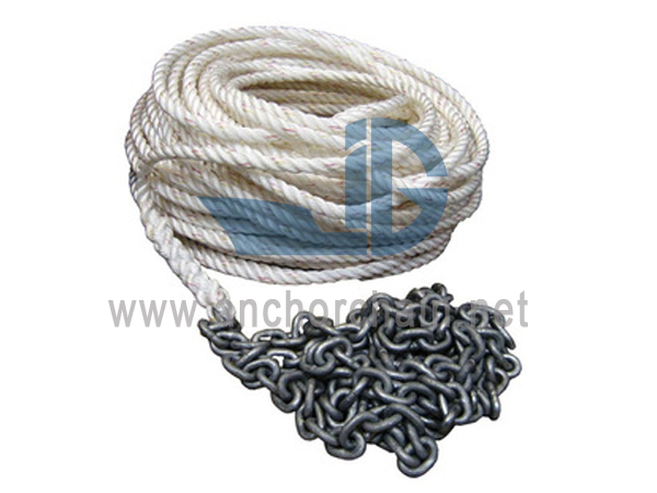 Anchora Rode 3-Strand Funis Cum Din766 Catena Galvanized
