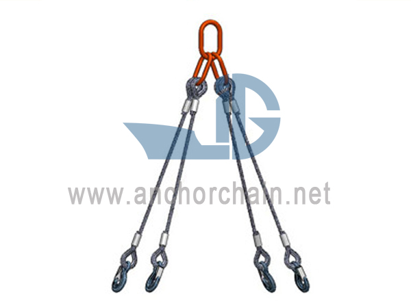 Quattuor crura Spliced ​​Wire Funis Sling