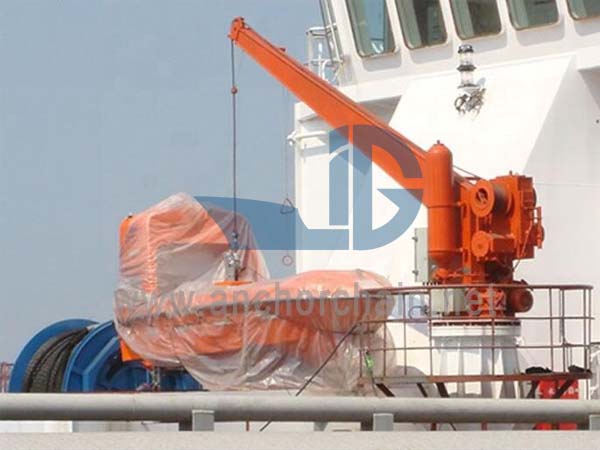 Brachium unum Hydraulic Slewing Liferaft Davit
