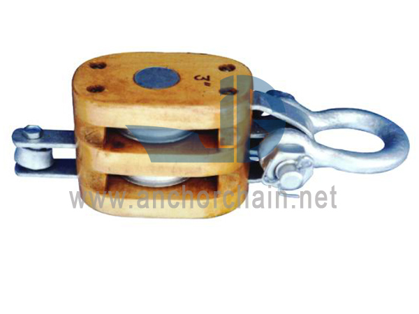 Lignum Block Duplex orbiculum cum Shackle